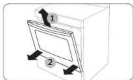 SAMSUNG NX58J7750SS - Oven door - 1