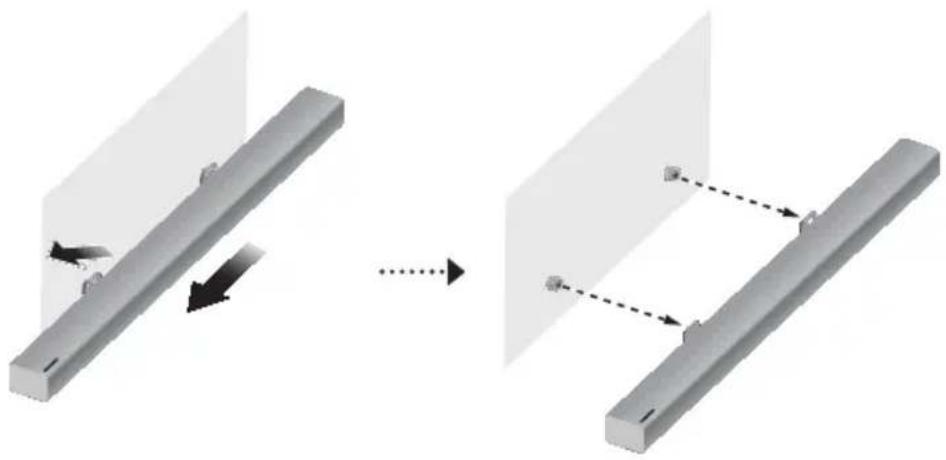 SAMSUNG HWKM45C - DETACHING THE SOUNDBAR FROM THE WALL - 1
