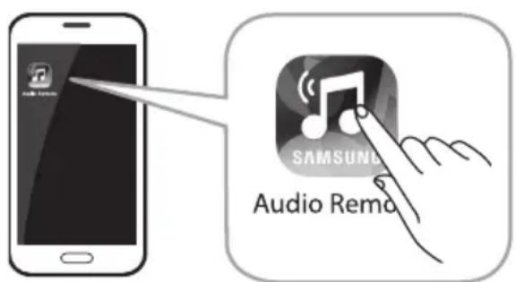 SAMSUNG HWKM45C - Launching the Samsung Audio Remote App - 1
