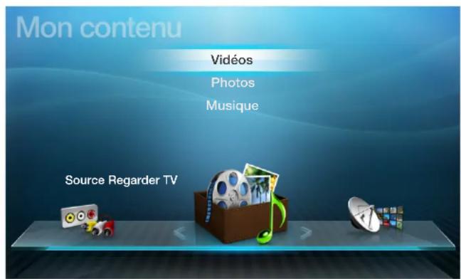 SAMSUNG UA40D5000PR - Utilisation de Mon contenu - 1