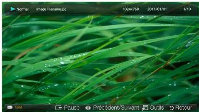 SAMSUNG UA40D5000PR - Visualisation d'une photo (ou d'un diaporama) - 1