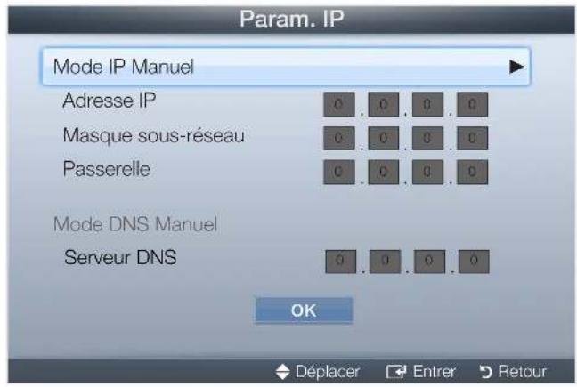 SAMSUNG UA40D5000PR - Procedure de configuration manuelle - 1