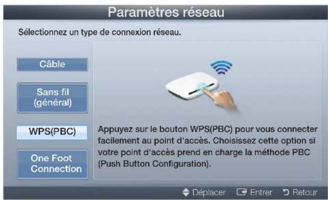 SAMSUNG UA40D5000PR - Configuration à l'aide de la méthode WPS(PBC) - 1