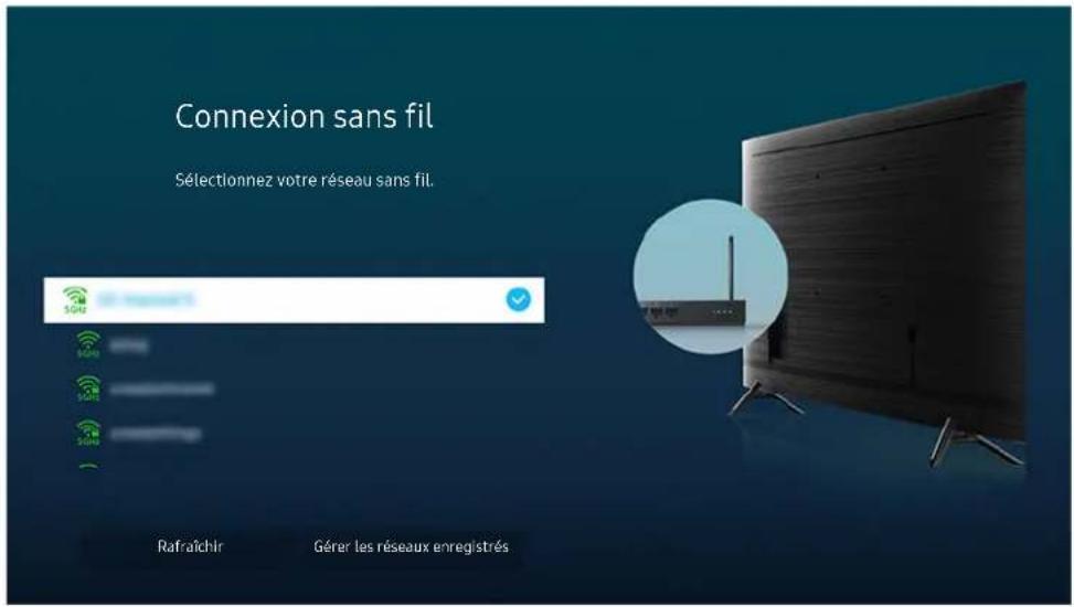 SAMSUNG UE50TU7190S - Paramètres généraux réseau ouvrir les paramètres réseau sans fil - 2