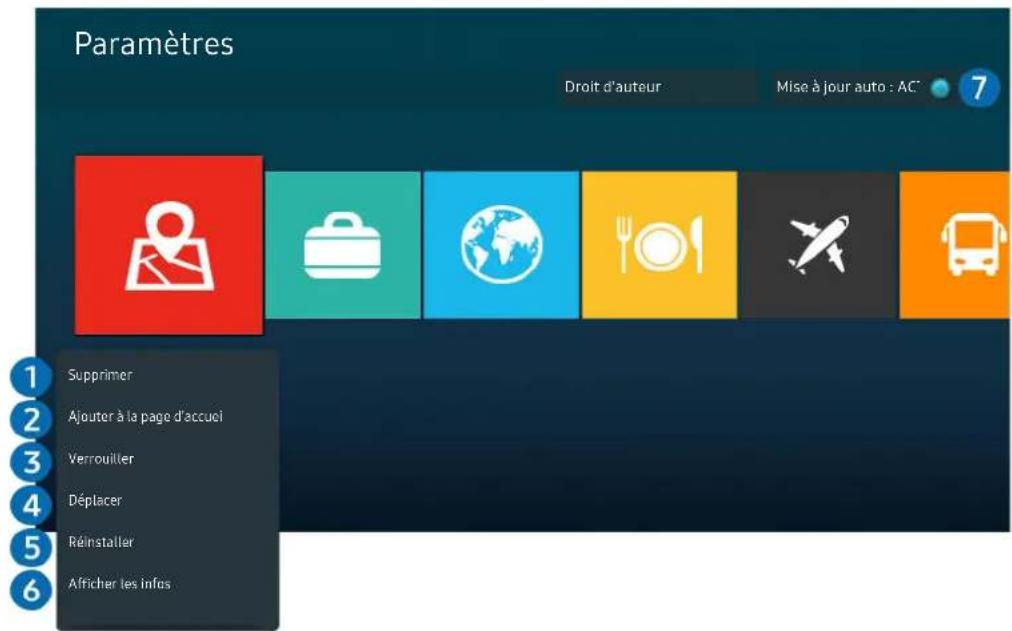 SAMSUNG UE50TU7190S - Gestion des applications installées - 1