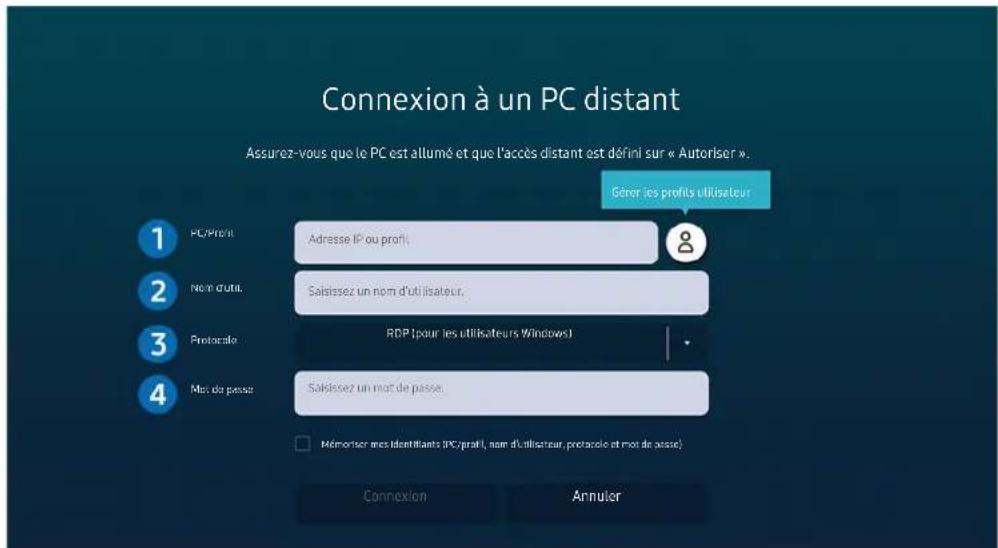 SAMSUNG UE50TU7190S - Connexion à un ordinateur à distance - 1