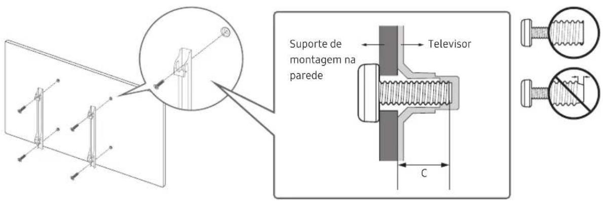 SAMSUNG UE32N4300AK - Montagem do televisor numa parede - 2