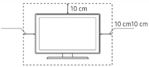 SAMSUNG UE32N4300AK - Fornecimento de ventilação adequada para o televisor - 1