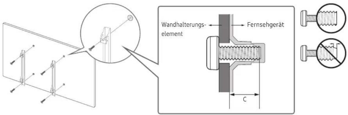 SAMSUNG UE32N4300AK - Montieren des Geräts an der Wand - 2