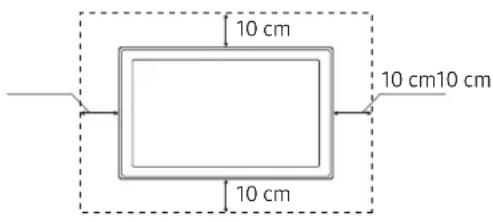 SAMSUNG UE32N4300AK - Fornecimento de ventilação adequada para o televisor - 2