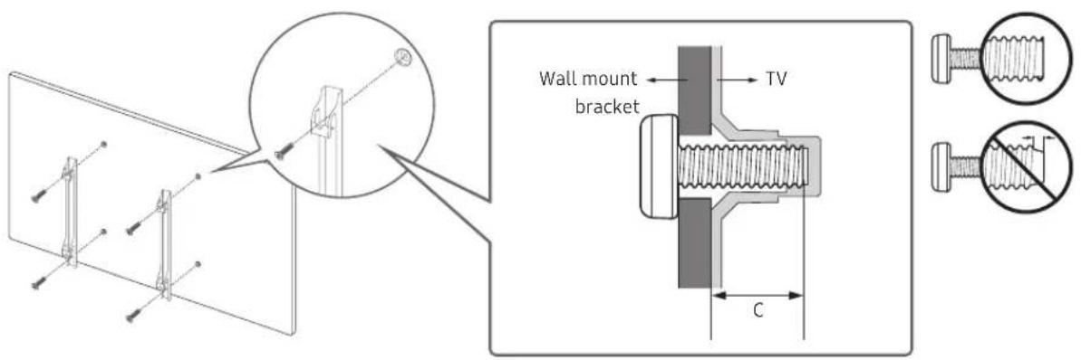SAMSUNG UE32N4300AK - Mounting the TV on a wall - 2