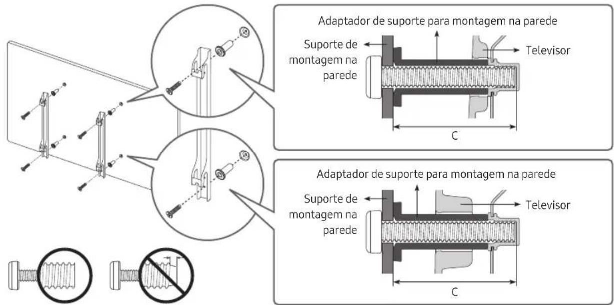 SAMSUNG UE65RU6025K - Montagem do televator numa parede - 2