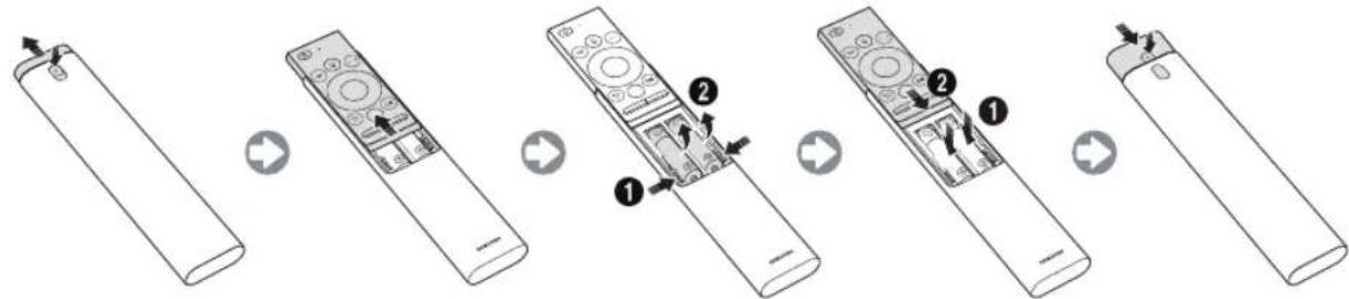 SAMSUNG UE43NU7445U - Satta i batterier i Samsung Smart Remote - 1