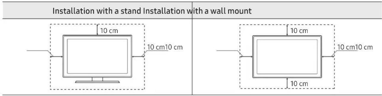 SAMSUNG UE43NU7445U - Providing proper ventilation for your TV - 1