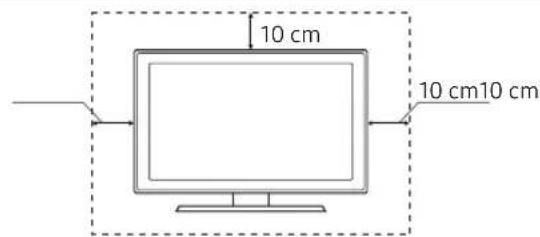 SAMSUNG UE43NU7445U - Sorg for correkt ventilation til dit tv - 1