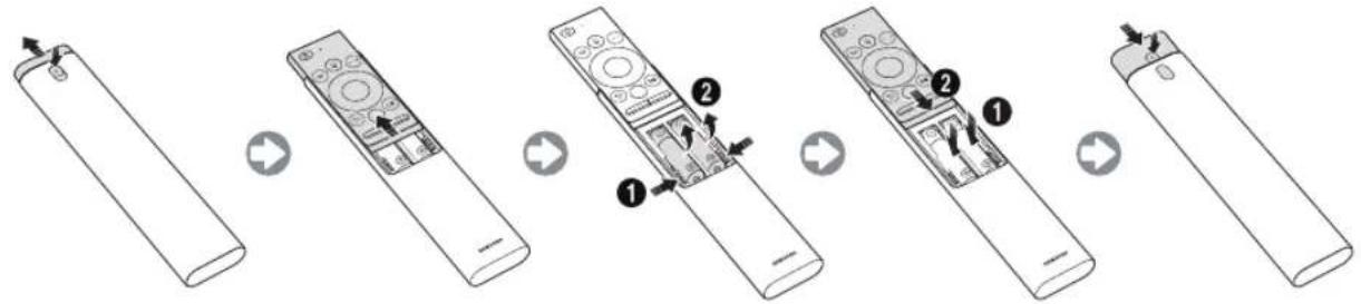 SAMSUNG UE43NU7445U - Sette i batterier i Samsung-smartkontroll - 1