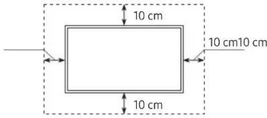 SAMSUNG UE65RU7445U - Fornecimento de ventilação adequada para o televisor - 2