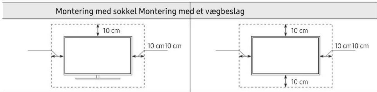 SAMSUNG UE55RU7445U - Sorg for correkt ventilation til dit tv - 1