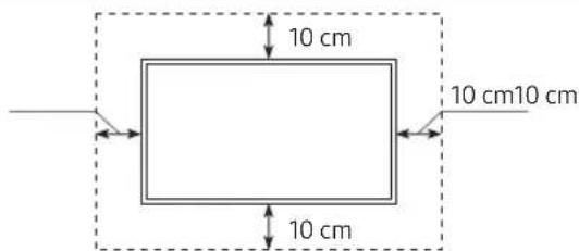 SAMSUNG UE55RU7445U - Sikre egnet ventilasjon rundt TV-en - 2