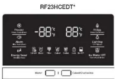RF23HCEDT* Fremier -88°C 88°C Air Energy Sever (Standard Air) Cabinet Airer Filter Cabinet Color Bar OT Bridge Lighting Lighting Air Motor Off (Standard Air) Water 1 Coded/Crushed Air