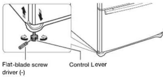 Flat-blade screw driver (-) Control Lever