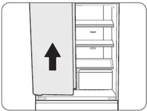 SAMSUNG RF18A5101SR - Démonter les portes du réfrigérateur - 6