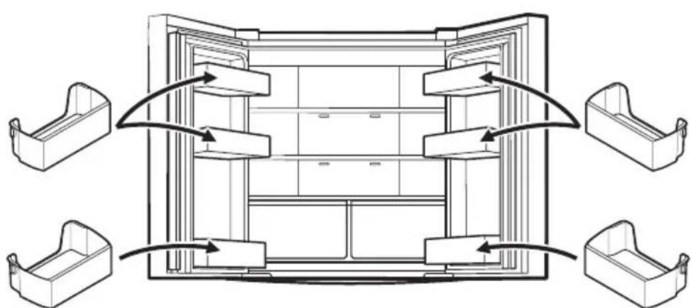 SAMSUNG RF18A5101SR - Compartmentosdelaspuertas - 1