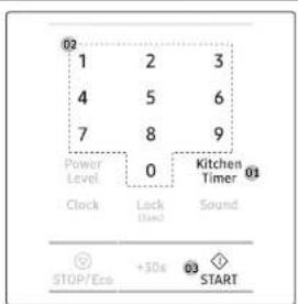 SAMSUNG MS19M8000AG - Minuterie - 1