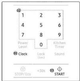 SAMSUNG MS19M8000AG - Current time - 1