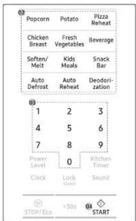 SAMSUNG MS19M8000AG - Auto cook - 2