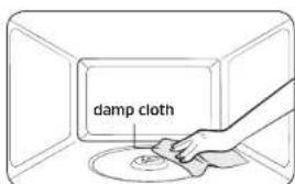 SAMSUNG ME21M706BAG - Setting up your microwave oven - 1