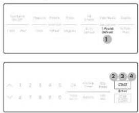SAMSUNG ME21M706BAG - Utilisation du bouton décongélation 450 g (1 livre) - 1
