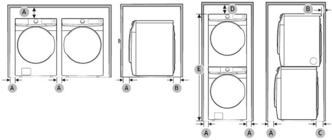 SAMSUNG DVG45T6100P - Requisitos de instalación - 1