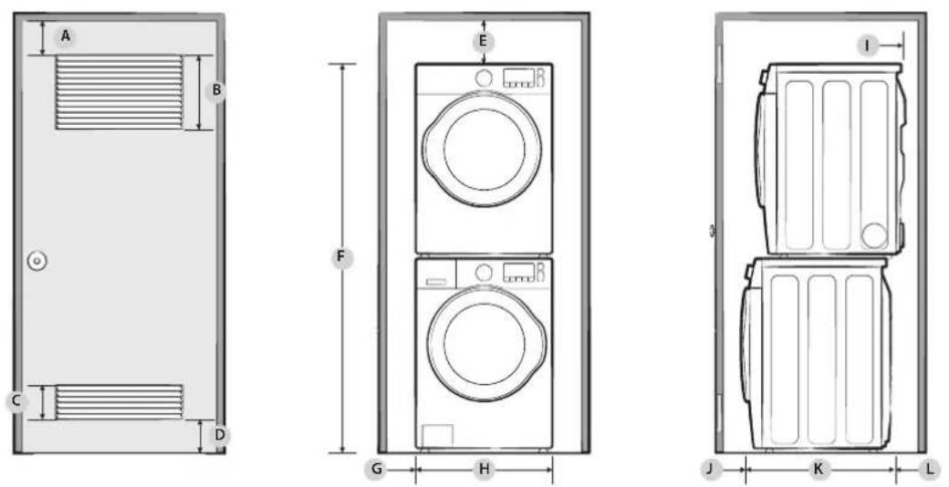 SAMSUNG DVE45N6300V - Conditions d'installation - 1