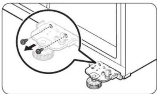 SAMSUNG RT18M6213SG - STEP 2 Remove the hinge and the door shaft - 1