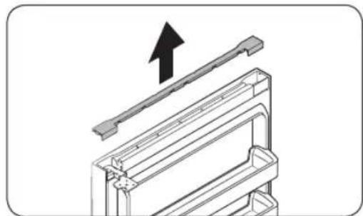 SAMSUNG RT18M6213SG - STEP 4 Reverse the bar cover and the top hinge - 1