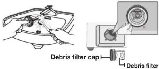SAMSUNG WF42H5600AP - CLEANING THE DEBRIS FILTER - 5