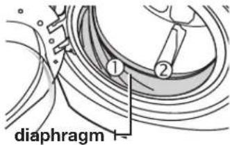 SAMSUNG WF42H5600AP - CLEANING THE DOOR DIAPHRAGM - 1