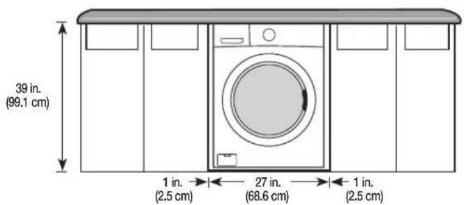 SAMSUNG WF42H5600AP - Undercounter installation (washer only) - 1
