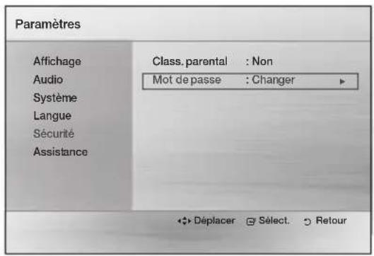 SAMSUNG HTE350K - Modification du mot de passe - 1