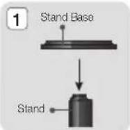 SAMSUNG HTE350K - Installing the Speakers on the Tallboy Stand - 1