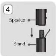 SAMSUNG HTE350K - Installing the Speakers on the Tallboy Stand - 4