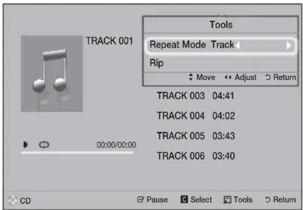 SAMSUNG HTH4530 - Playing a Pre-Recorded Commercial Audio Disc - 1