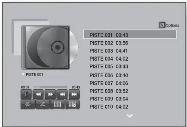 SAMSUNG HTF9730W - Répétition des pistes musicales d'un CD audio - 1