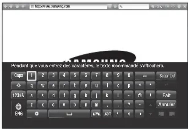 SAMSUNG HTF9730W - Utilisation du clavier virtuel - 2