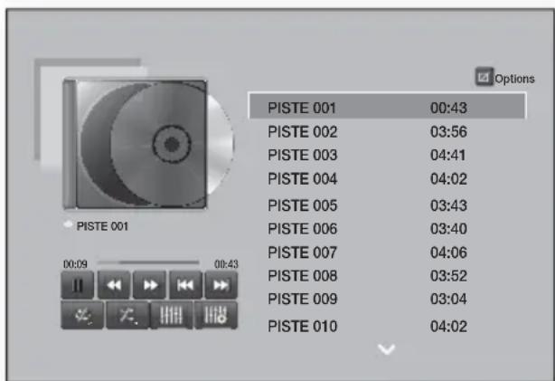 SAMSUNG HTF9730W - Commandes de l'écran music - 1