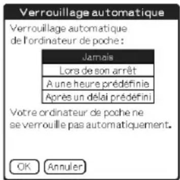 SONY PEGTJ25 - Configuration du verrouillage automatique de votre ordinateur de poche CLIÉ - 1