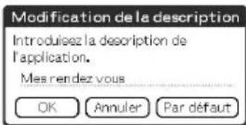 SONY PEGTJ25 - Modification d'une description - 1