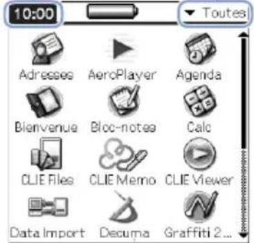 SONY PEGTJ25 - Basculement vers l'écran standard Palm OS® - 1
