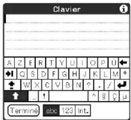SONY PEGTJ25 - Clavier logiciel (Panneau de saisie) (page 66) - 1